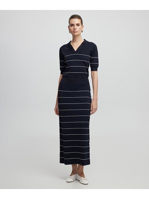 İpekyol Çizgili Triko Etek IS1250004055015