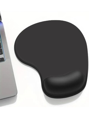 Softrest Bilek Destekli Konfor Kaymaz Ergonomik Mouse Pad Siyah