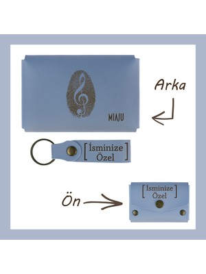 Miawiki Gök Mavi, Sanatın Ruhunu Yansıtan, Kişiye Özel Cüzdan ve Anahtarlık Set, Çok Değerli