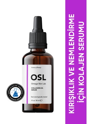 Osl Omega Skin Lab - Kırışıklık Ve Nemlendirme İçin Kolajen Serumu - Collagen-ha Serum 30ml