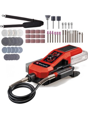 Einhell Akülü Taşlama/Gravür Aleti TE-MT 18/34 Li Solo Power X-Change (18 V, 92 cm gravür pimi, hız ayarı, 55 parçalı aksesuar seti dahil, akü dahil değildir) - 4419360