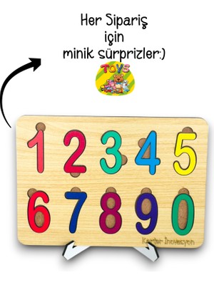 Karter İnovasyon Rakamlar,sayılar,rakamları Öğreniyorum,ahşap Oyuncak,eğitici Oyunak,montessori
