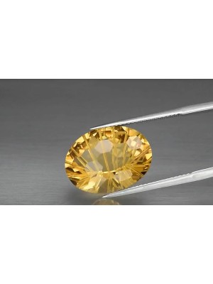 Aries 12.76 ct 18X13.3  mm Vvs Oval Natural Yellow Citrine, Brazil
