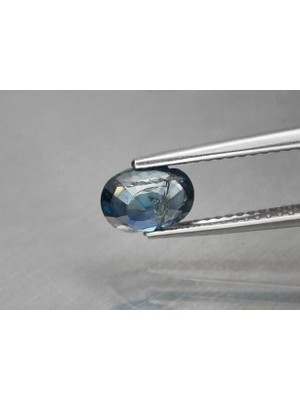 Aries 1.06 ct 7.2x5.3  mm Oval Bluish Green Sapphire Unheated Tanzania, Africa