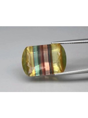 16.80 ct 18X12  mm Cushion Natural Multi-Color Fluorite, Africa