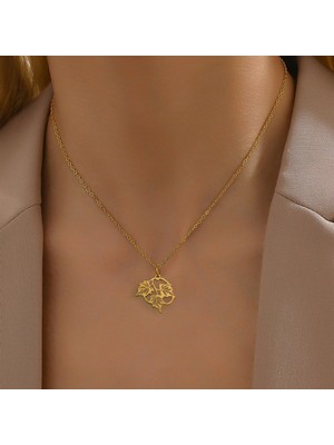 Tabitala Tabitela 14 Ayar Altın Kolye Ucu Yaprak GM1322 1 gr