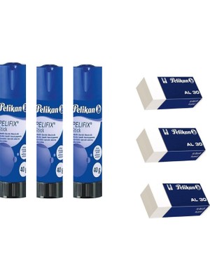 Pelikan Pritt Stick Sürmeli Yapıştırıcı 40 Gr+3 Adet Pelikan Al 30 Silgi