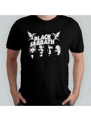 Pixxa Black Sabbath %100 Pamuklu Bisiklet Yaka T-Shirt Model 1