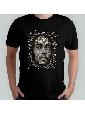 Pixxa Bob Marley %100 Pamuklu Bisiklet Yaka T-Shirt Model 1