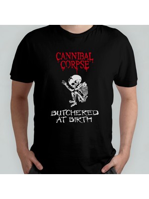 Pixxa Cannibal Corpse - Death Metal %100 Pamuklu Bisiklet Yaka T-Shirt Model 2