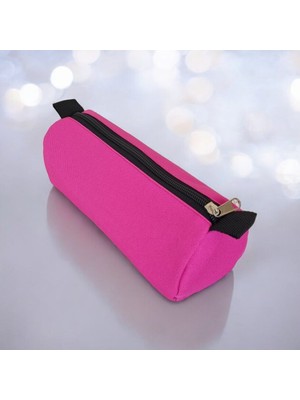 Fiyper Pembe Kalem Kutusu Tek Bölmeli Silindir Kalemlik