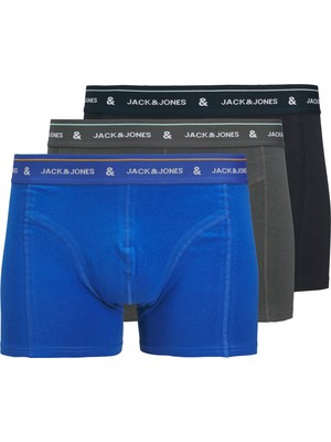 Jack & Jones Jacron Solıd Trunks 3 Pack Erkek Lacivert Boxer 12268602-04