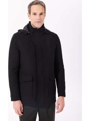 Altınyıldız Classics Siyah Erkek Kaban ACE072510022_KABAN