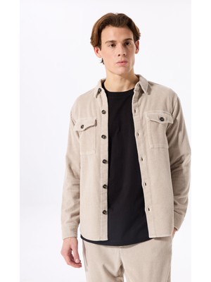 gmg firenze Düğme Kapamalı Önü Çift Cepli Erkek Dış Gömlek