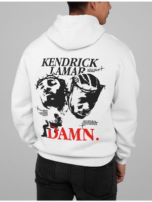 Sevbano Kendrick Lamar Damn Yazılı  Oversize Rapper Hoodie