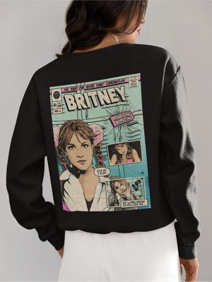 Sevbano Britney Spears Baskılı  Oversize Şarkıcı Sweatshirt