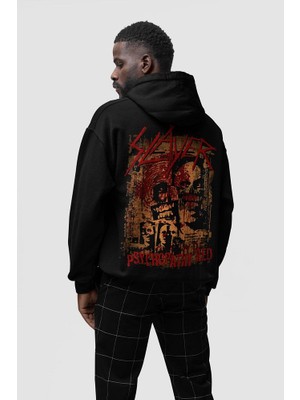 Sevbano Slayer Yazılı  Oversize Tasarım Hoodie