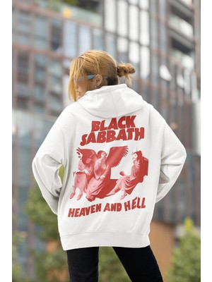 Sevbano Black Sabbath Heaven And Hell Baskılı  Oversize Müzik Grubu Hoodie
