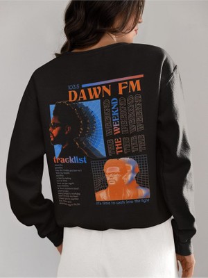 The Weeknd 103.5 Dawn Fm Yazılı Unisex Oversize Rapper Sweatshirt