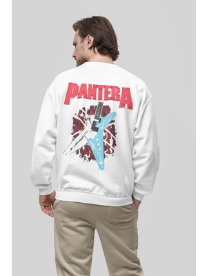 Sevbano Pantera Baskılı  Oversize Müzik Grubu Sweatshirt