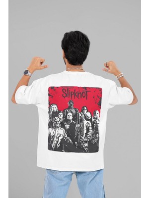 Slipknot Baskılı Unisex Oversize Tasarım Tişört