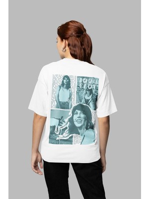 1989 Tasarım Taylor Swift Baskılı Unisex Oversize Şarkıcı Tişört