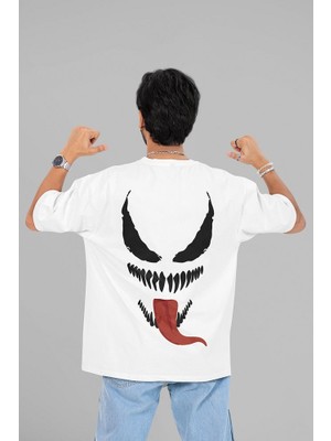 Tasarım Venom Baskılı Unisex Oversize Tişört