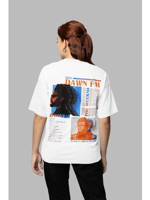 Tasarım The Weeknd 103.5 Dawn Fm Baskılı Unisex Oversize Rapper Tişört