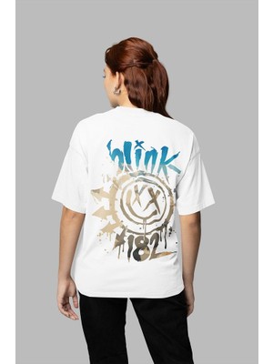 Sevbano BLINK-182 Baskılı Unisex Oversize Rock Metal Müzik Grubu Tişört