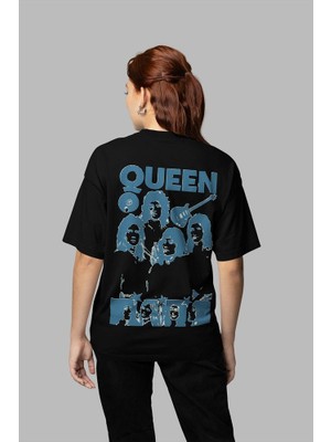 Queen Müzik Grubu Baskılı Unisex Oversize Tişört