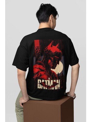Sevbano The Batman Baskılı Unisex Oversize Dc Karakter Tişört