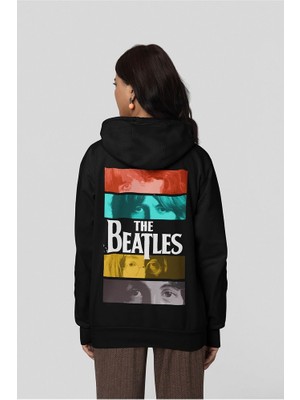 Sevbano The Beatles Baskılı  Oversize Müzik Grubu Hoodie