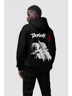 Sevbano Berserk Baskılı  Oversize Anime Dizi Hoodie