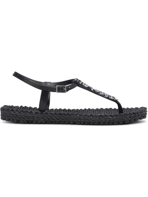 Ilse Jacobsen - CHEERFUL10G -  Flip Flops With Rhinstones-Black