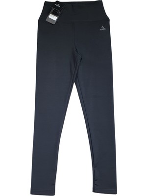 Fuba Kadın Siyah Yüksek Bel Likralı Toparlayıcı Uzun Spor Tayt