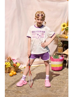 Luess Kız Çocuk Oversize Kalıp Baskılı Alt Üst Takım (2-3 Yaş 7-8 Yaş)