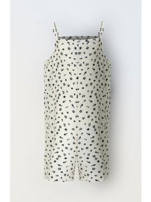 Luess Kız Çocuk Cep Detaylı  Fitilli Tulum