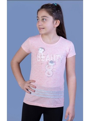 Toontoy Kız Çocuk Beauty Baskılı Tişört
