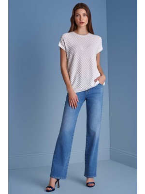 Guitar Düz Paça Mavi Jean Pantolon