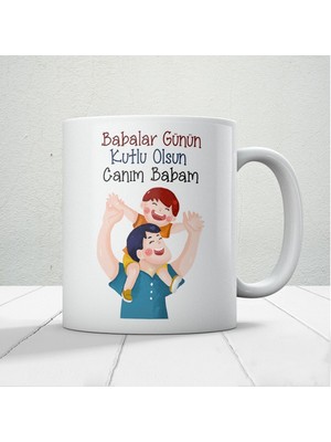 Nostaljik Lezzetler Canım Babam Baskılı Babalar Günü Kupa Bardak Kahve Kupa Bardak-2
