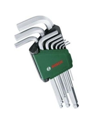 Bosch Alyan Anahtarı Seti Hex 9 Parça Gri Renkli Ergonomik Tasarımlı Dayanıklı S2 Çelik