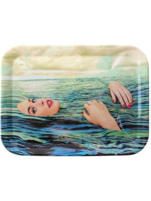 Seletti Toieletpaper Seagirl Melamin Tepsi