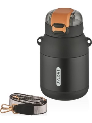 Shotay Dome Çelik Termos Matara 800ML Siyah