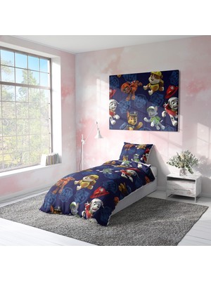 Viadela Lacivert Paw Petrol Nevresim Takımı (Çarşafsız)