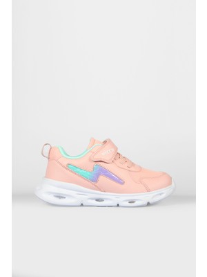 Vicco Fash Işıklı Kız Çocuk Pudra Spor Ayakkabı