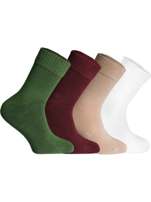 Comfort Serisi 4 'lü Unisex Bambu Organik Günlük Şeker Çorabı