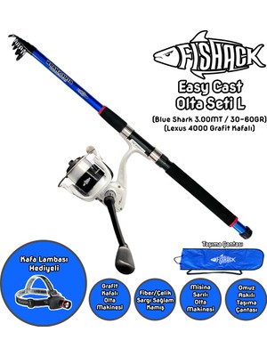 Atik Camp Fishack Easycast Kıyı Olta Seti L - 3.00MT/30-60GR