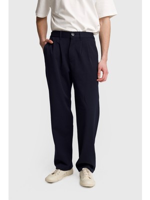 Giesto Pilili Dökümlü Pantolon Erkek Yüksek Bel Pamuk Kumaş Bol Kesim XL Model