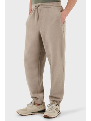 Emporio Armani Jakarlı Streç Pamuklu Regular Fit Yüksek Bel Lastikli Paça Jogger Pantolon Erkek Pantolon EM001106 AF13700 U6107