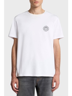 Etro % 100 Pamuk Regular Fit Logo Baskılı T Shirt Erkek T Shirt MRMA0002 AK604 W0800